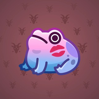 Frogwave frog on a burgundy backdrop